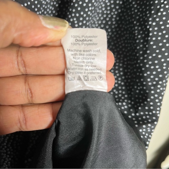 J. Crew Factory Oversized Long Sleeve Polka Dot Button Front Swing Dress SZ XL - Picture 7 of 13